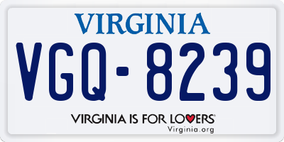 VA license plate VGQ8239