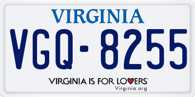 VA license plate VGQ8255