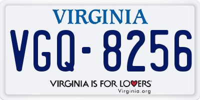 VA license plate VGQ8256