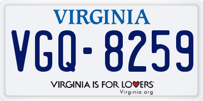 VA license plate VGQ8259