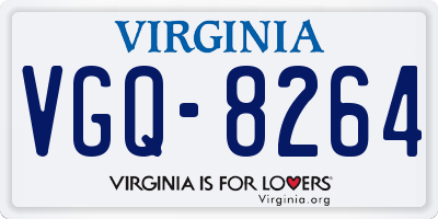 VA license plate VGQ8264