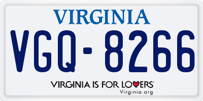 VA license plate VGQ8266