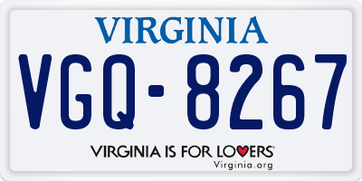 VA license plate VGQ8267