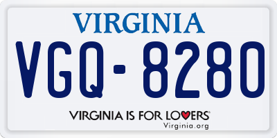 VA license plate VGQ8280