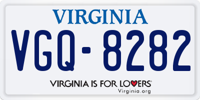 VA license plate VGQ8282