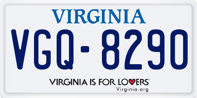 VA license plate VGQ8290