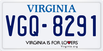 VA license plate VGQ8291