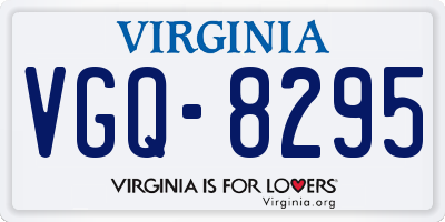 VA license plate VGQ8295
