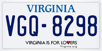 VA license plate VGQ8298