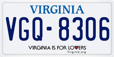 VA license plate VGQ8306