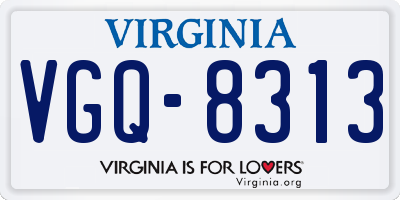 VA license plate VGQ8313