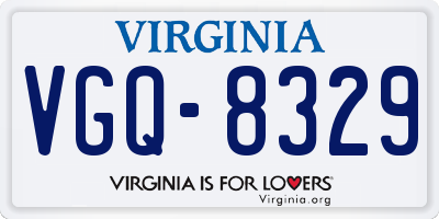 VA license plate VGQ8329