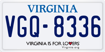 VA license plate VGQ8336
