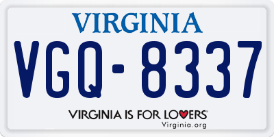 VA license plate VGQ8337