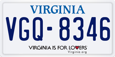 VA license plate VGQ8346