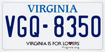 VA license plate VGQ8350
