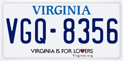 VA license plate VGQ8356
