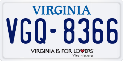 VA license plate VGQ8366