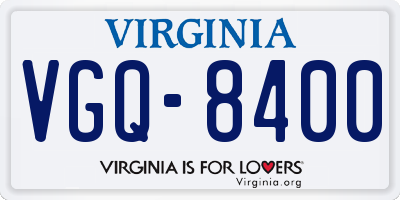 VA license plate VGQ8400