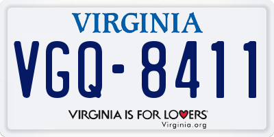 VA license plate VGQ8411