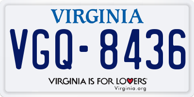 VA license plate VGQ8436