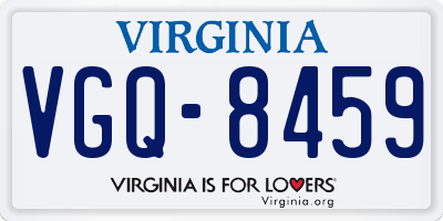 VA license plate VGQ8459
