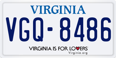 VA license plate VGQ8486
