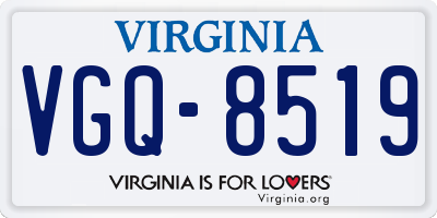 VA license plate VGQ8519