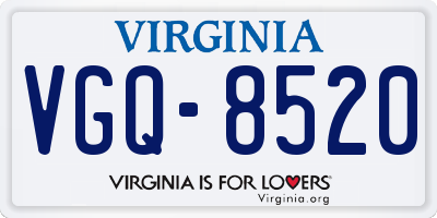 VA license plate VGQ8520
