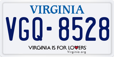 VA license plate VGQ8528