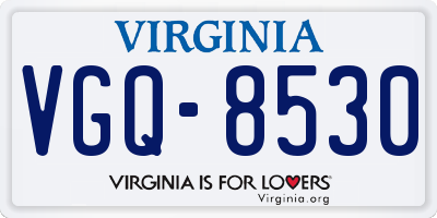 VA license plate VGQ8530