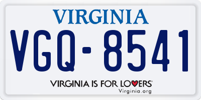 VA license plate VGQ8541