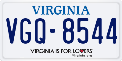 VA license plate VGQ8544