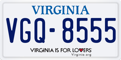VA license plate VGQ8555