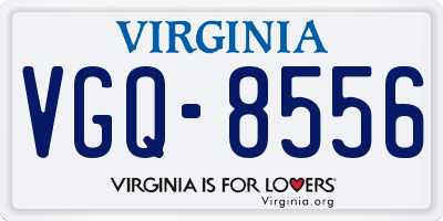 VA license plate VGQ8556