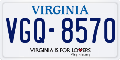 VA license plate VGQ8570