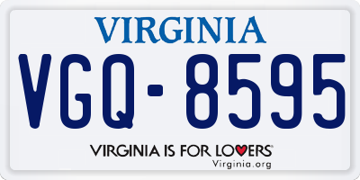 VA license plate VGQ8595
