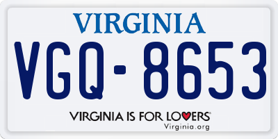VA license plate VGQ8653