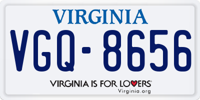 VA license plate VGQ8656