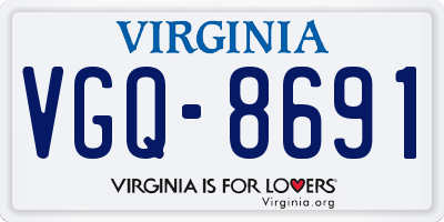 VA license plate VGQ8691