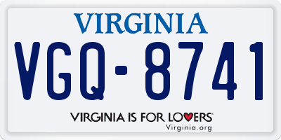 VA license plate VGQ8741