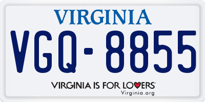 VA license plate VGQ8855