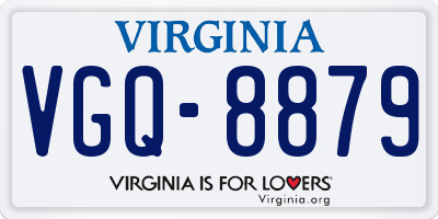 VA license plate VGQ8879