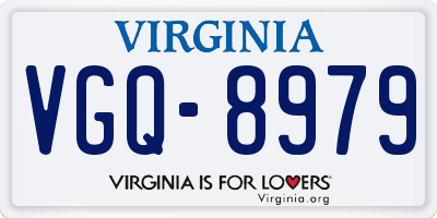 VA license plate VGQ8979