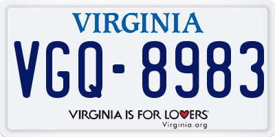VA license plate VGQ8983