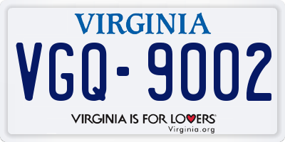 VA license plate VGQ9002