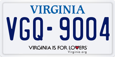 VA license plate VGQ9004