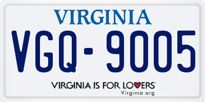 VA license plate VGQ9005