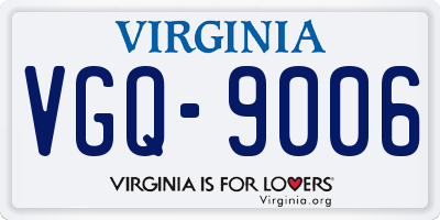 VA license plate VGQ9006