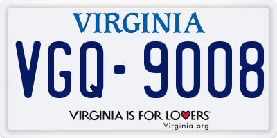 VA license plate VGQ9008